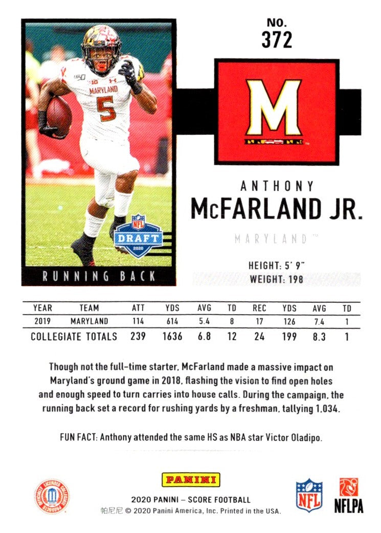 2020 Score Red Anthony McFarland Jr.