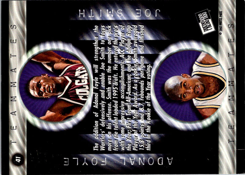 1997 Press Pass Blue Adonal Foyle