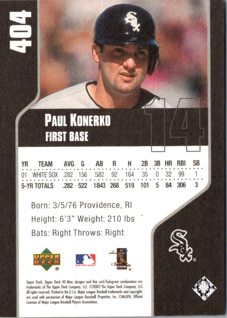 2002 Upper Deck Paul Konerko