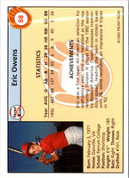 1992 Front Row Draft Picks Eric Owens #88