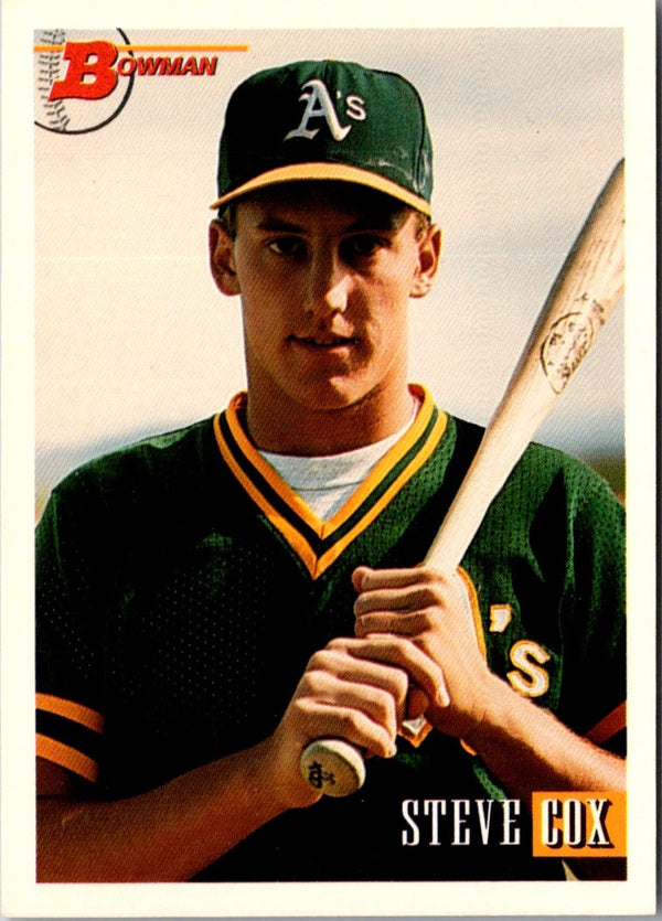 1993 Bowman Steve Cox #653 Rookie