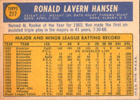 1970 Topps Ron Hansen #217 EX-MT+