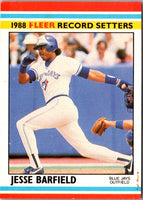 1988 Fleer Record Setters Jesse Barfield #1