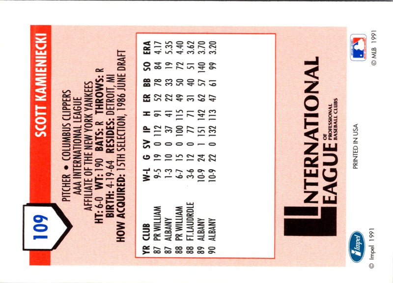 1991 Line Drive AAA Scott Kamieniecki