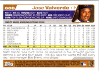2004 Topps Jose Valverde #606