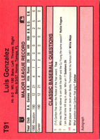 1991 Classic II Luis Gonzalez #T91
