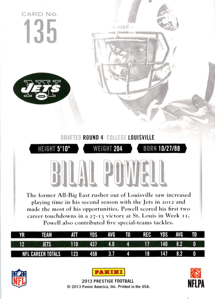 2013 Panini Prestige Bilal Powell