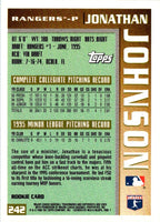 1996 Topps Jonathan Johnson #242 Rookie