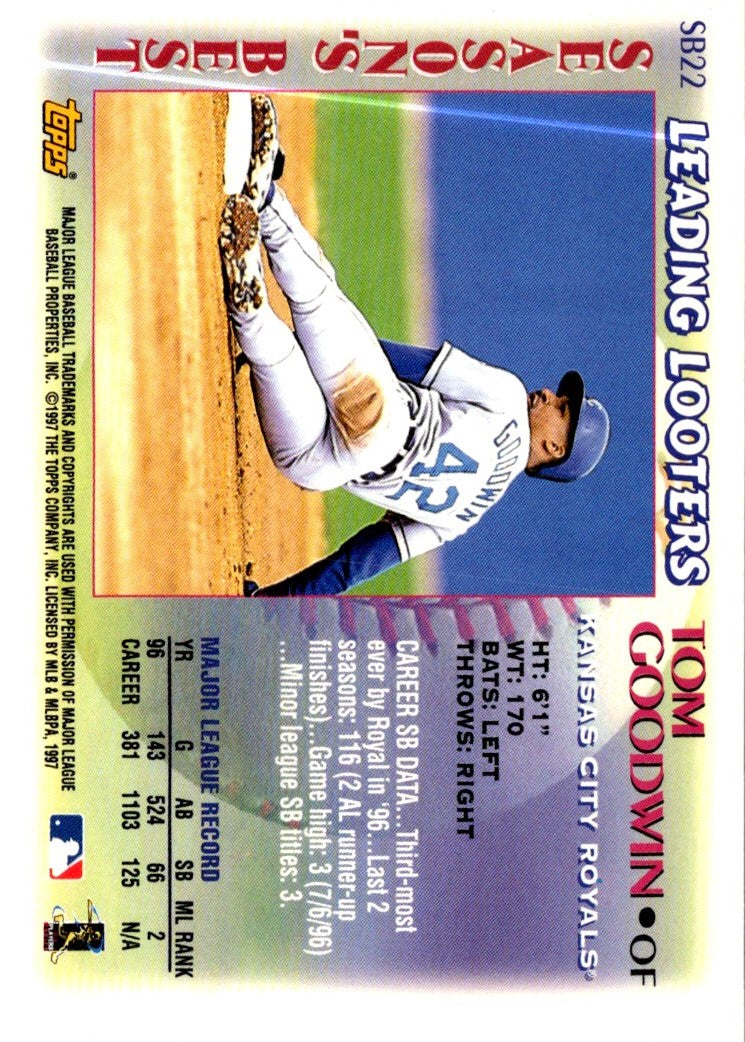 1997 Topps Chrome Season's Best Refractors Tom Goodwin