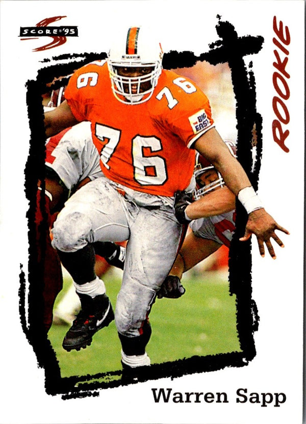 1995 Score Warren Sapp #267 Rookie