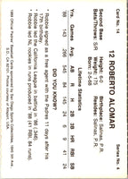1989 San Diego Padres Roberto Alomar #14