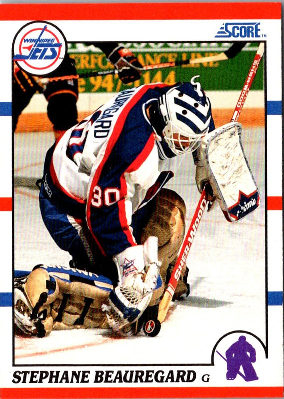 1990 Score Stephane Beauregard #282 Rookie