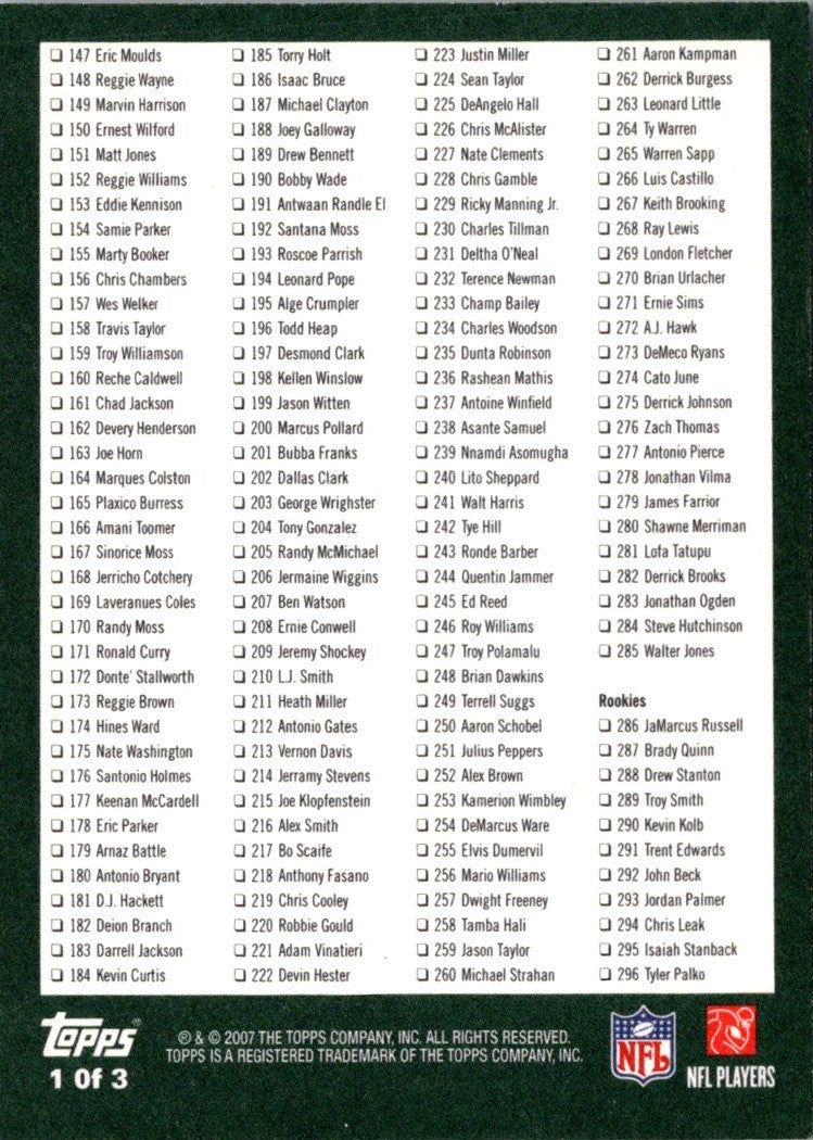 2007 Topps Total Ronnie Brown