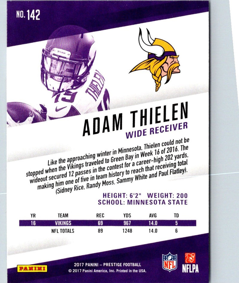 2017 Panini Prestige Adam Thielen