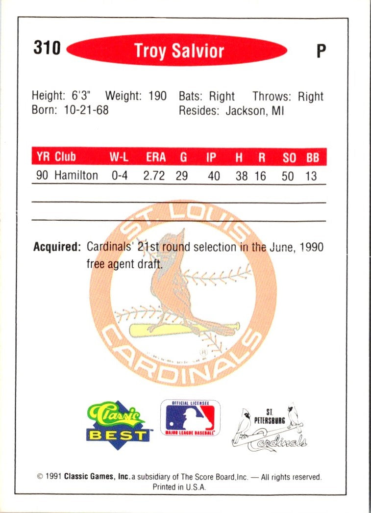 1991 Classic Troy Salvior