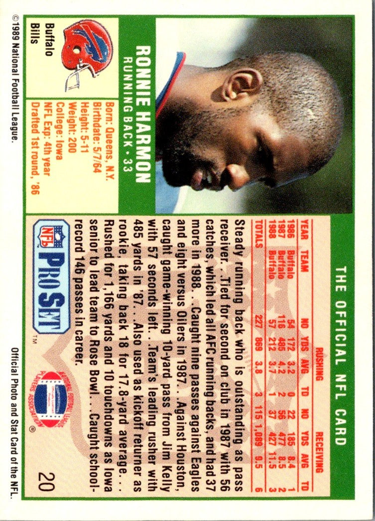 1989 Pro Set Ronnie Harmon
