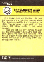 1986 Fleer Tom Seaver/Phil Niekro #630