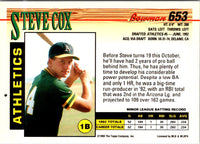 1993 Bowman Steve Cox #653 Rookie