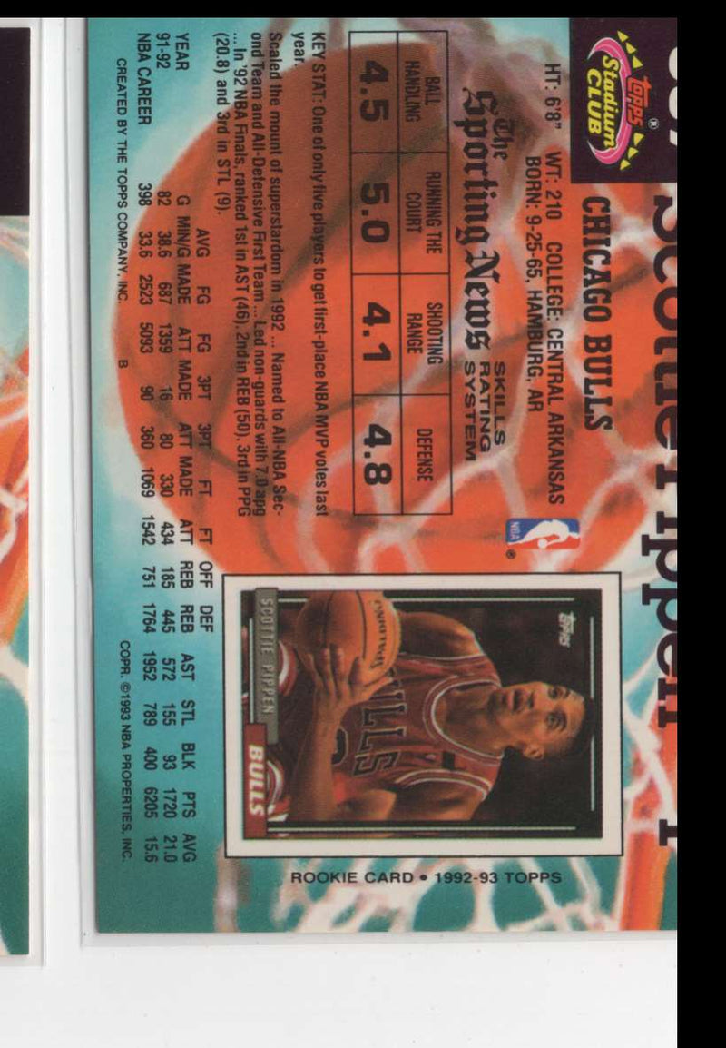 1992 Topps Beam Team Jeff Malone/David Robinson/Scottie Pippen