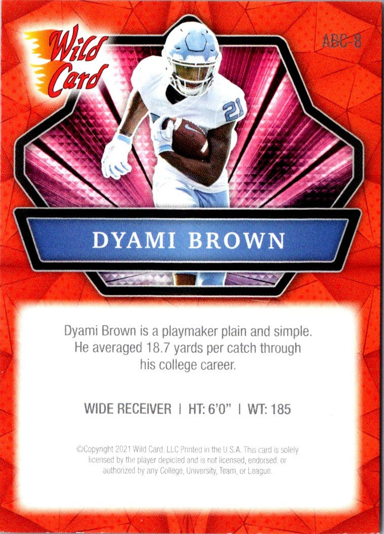 2021 Wild Card Matte White Fire Red Dyami Brown