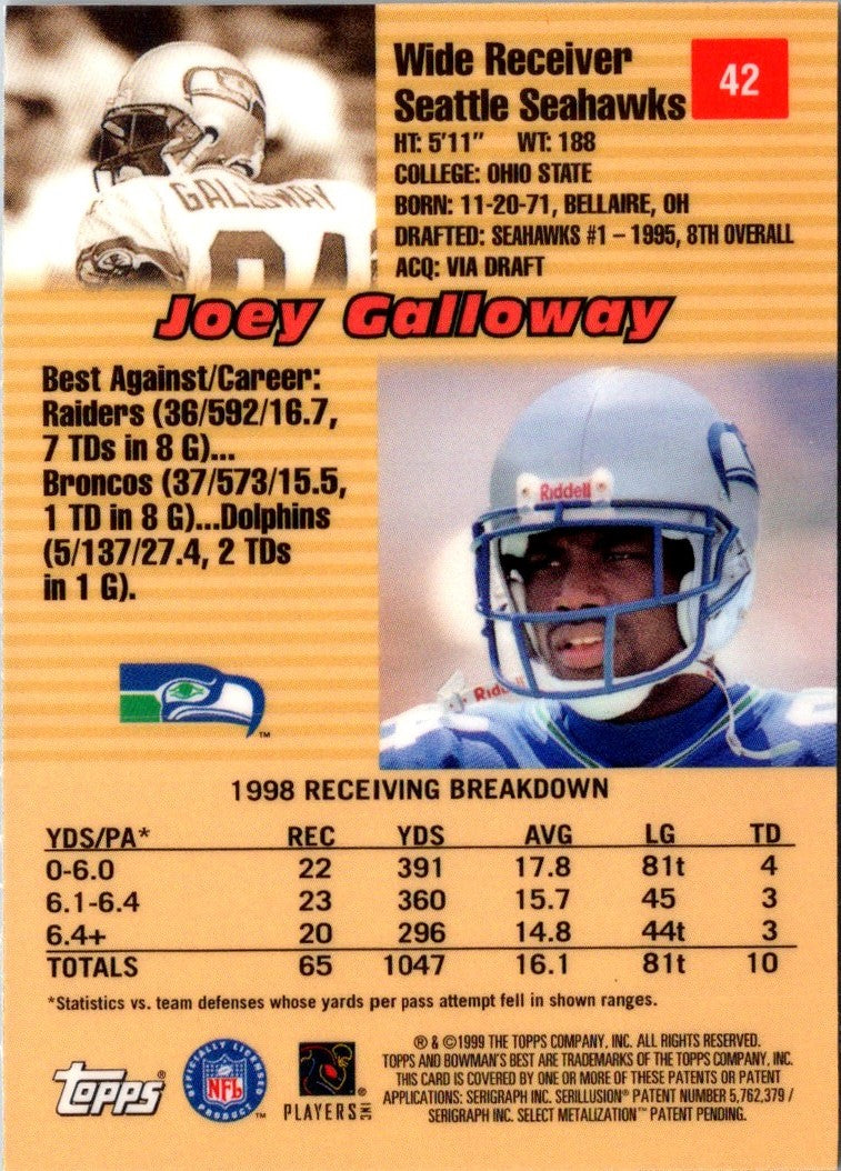 1999 Bowman's Best Joey Galloway