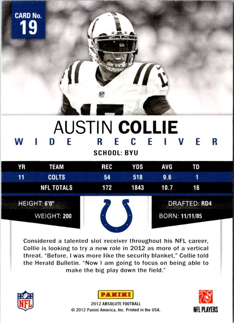 2012 Panini Absolute Austin Collie