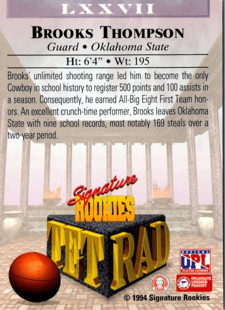 1993 GameDay Rookie Standouts Reggie Brooks