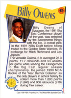 1991 Hoops McDonald's Billy Owens #49B