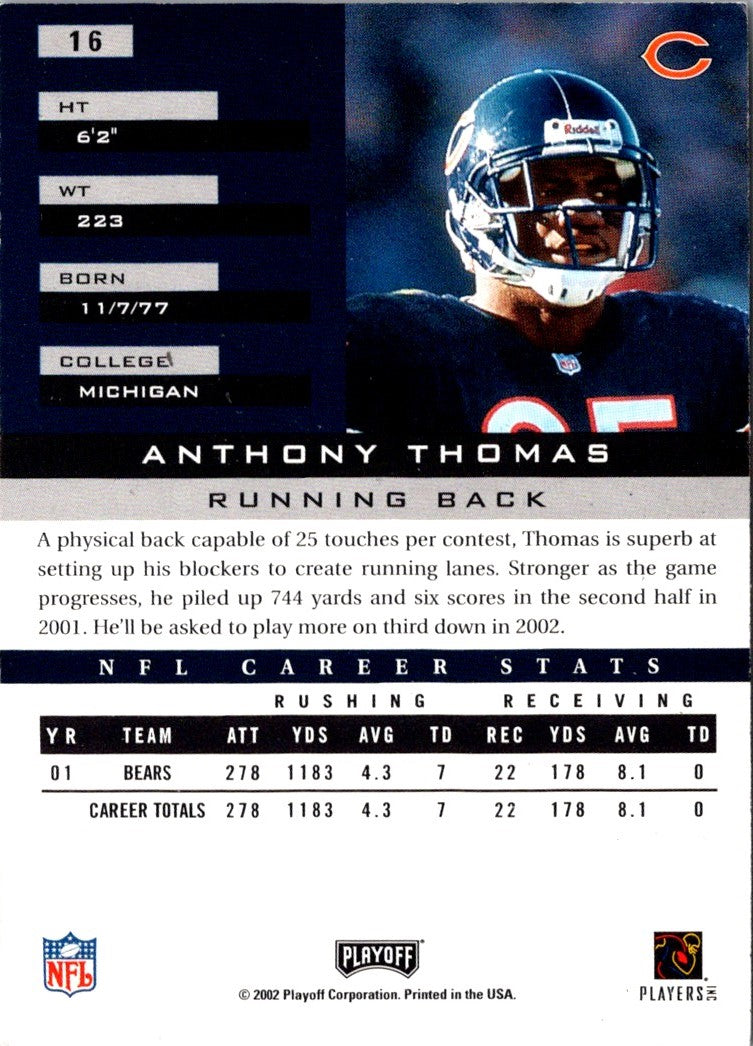 2002 Playoff Honors Anthony Thomas
