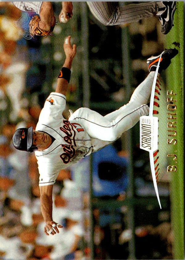 1998 Pinnacle Snapshots B.J. Surhoff #8