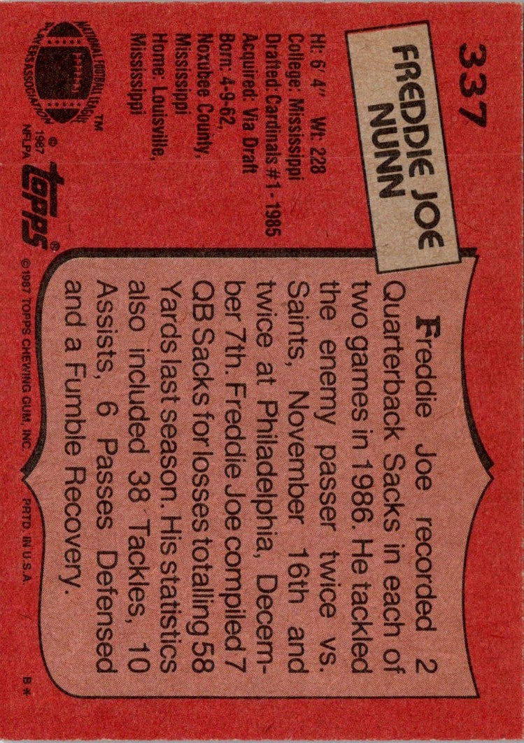 1987 Topps Freddie Joe Nunn