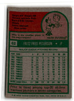 1975 Topps Fritz Peterson #62
