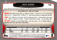 2013 Bowman Chrome Nathan Karns #115 Rookie