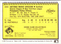 1991 ProCards Antonio Grissom #3496