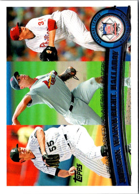 2011 Topps Josh Johnson/Adam Wainwright/Roy Halladay #82