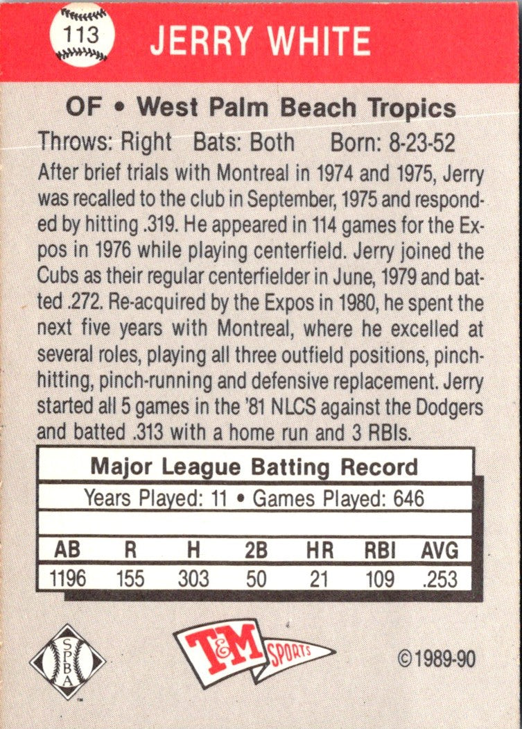 1989 T&M Senior League Jerry White