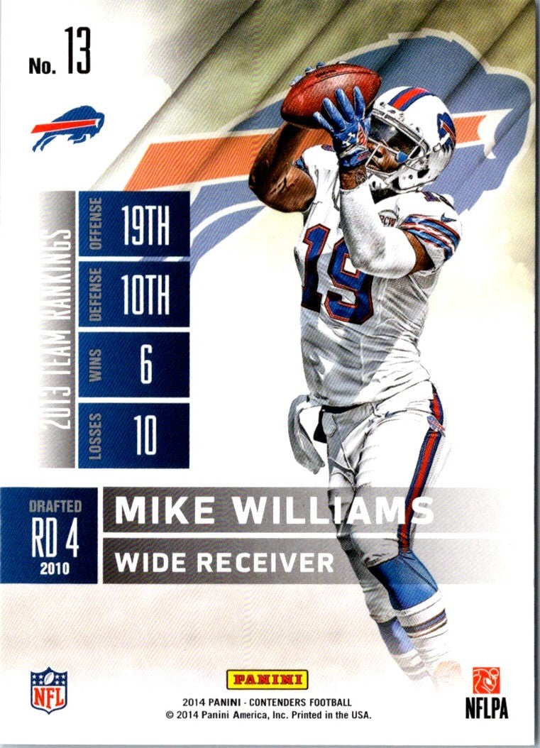 2014 Panini Contenders Mike Williams