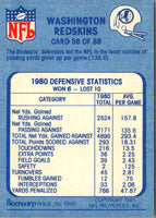 1981 Fleer Team Action Washington Redskins Defense #56