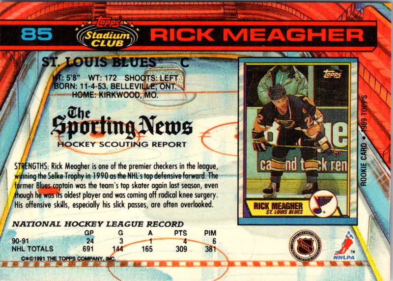 1991 Stadium Club Rick Meagher