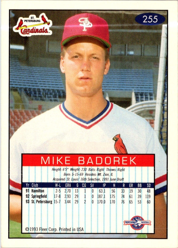 1993 Fleer Excel Mike Badorek