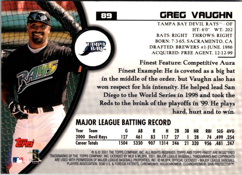 2001 Finest Greg Vaughn