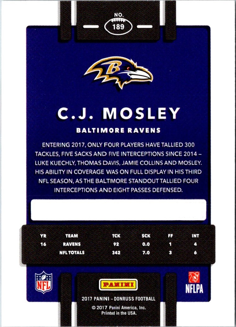 2017 Donruss C.J. Mosley