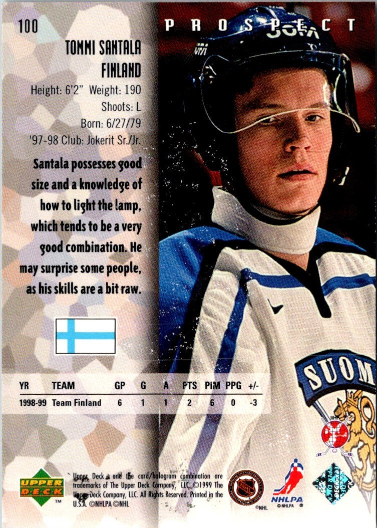 1998 Upper Deck Black Diamond Tommi Santala