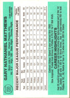 1984 Donruss Gary Matthews #233