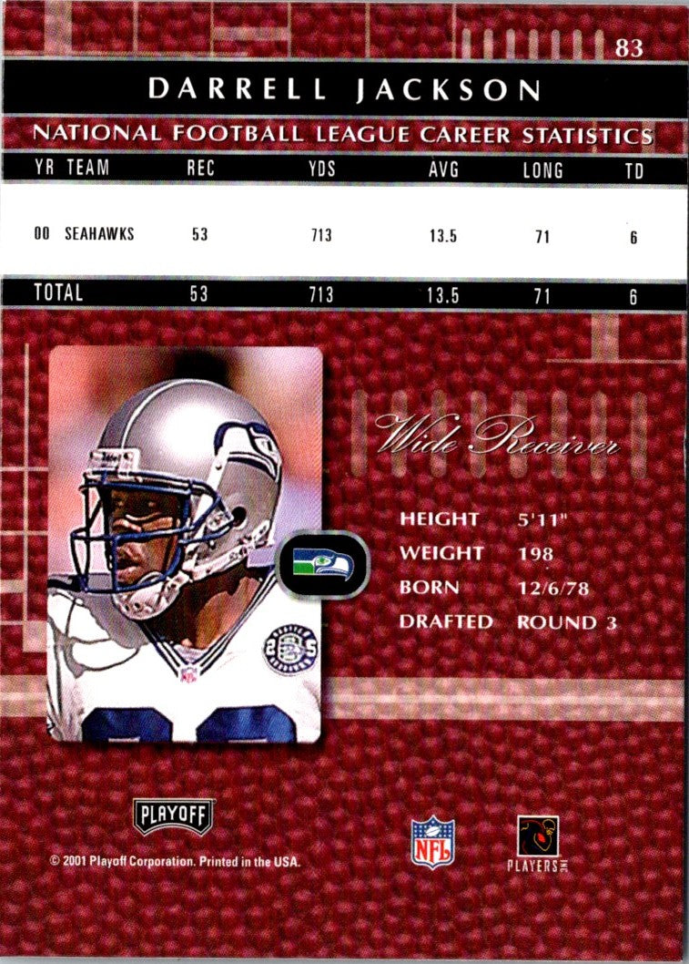 2001 Playoff Absolute Memorabilia Darrell Jackson