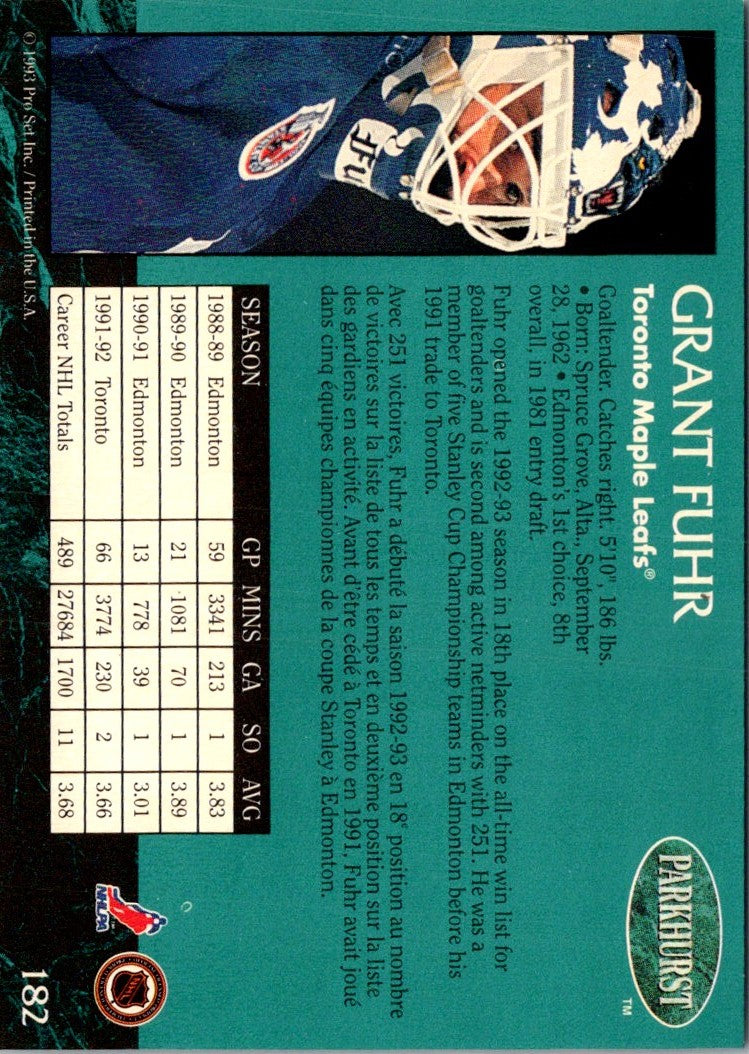 1992 Parkhurst Grant Fuhr