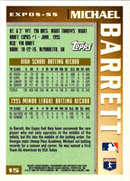 1996 Topps Michael Barrett #15