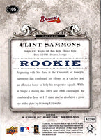 2008 Upper Deck A Piece of History Clint Sammons #105 Rookie