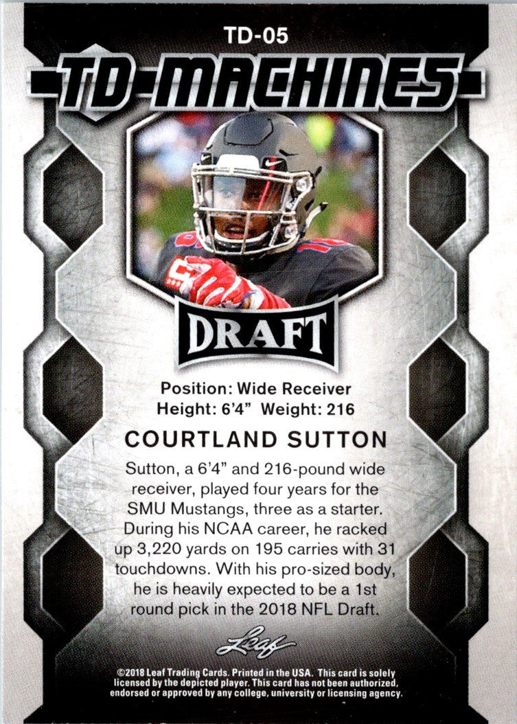 2018 Leaf Draft TD Machines Courtland Sutton