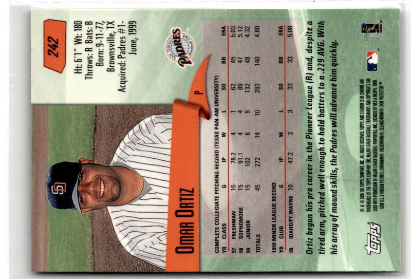 2000 Stadium Club Chrome Omar Ortiz